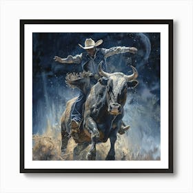 Bull Rider Art Print