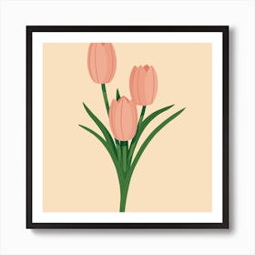 Pink Tulips Art Print