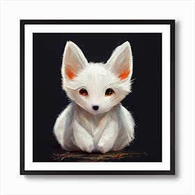 White Fox Art Print