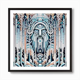 Man In The Forest Art Print