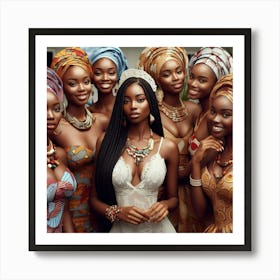 Portrait Of African Brides Art Print