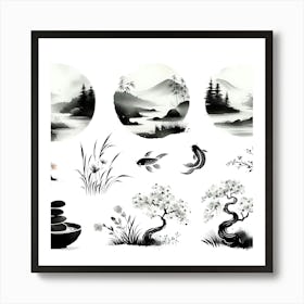 Asian Art Art Print