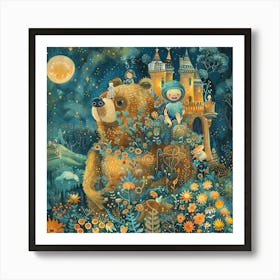 Bear In A Castle Art Print