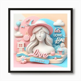 Love Live Laugh 2 Art Print