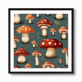 wild mushrooms Art Print