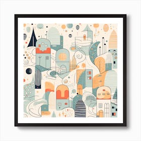 Abstract Japan Painting 3 Art Print