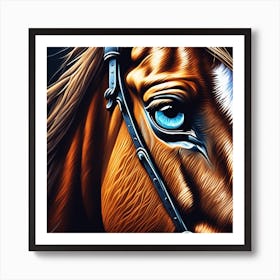 Horse With Blue Eyes Art Print