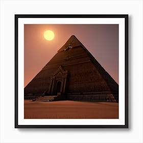 Gothic Ancient Egyptian 3 Pyramids During Sunset 8k Resolution Gothic Style Expressionism Masterpiece Monochromatic Tetredic Ornate Colors Unreal Engine 5 Cinema 887dee91 9b79 4890 B375 B5aec143866f Art Print