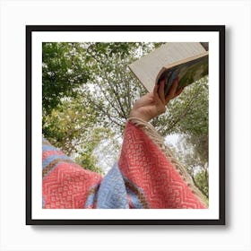 Woman Holding A Book Art Print