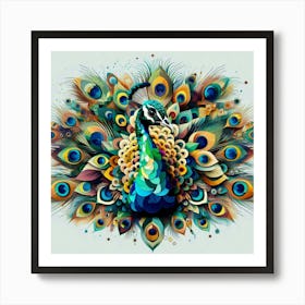 Peacock Painting Art Print