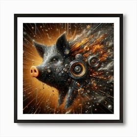 Pig In Space Art Print