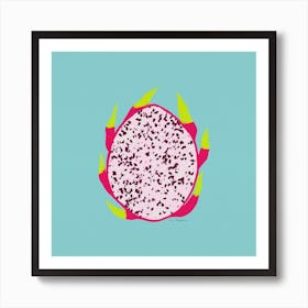 Dragon Fruit Square Art Print