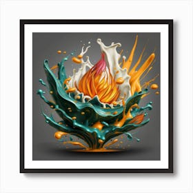 Flaming Fire Art Print