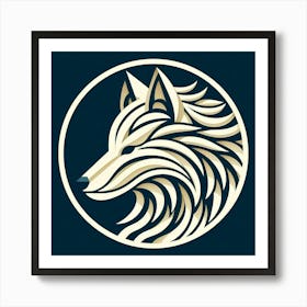 Minimalism, Wolf 5 Art Print