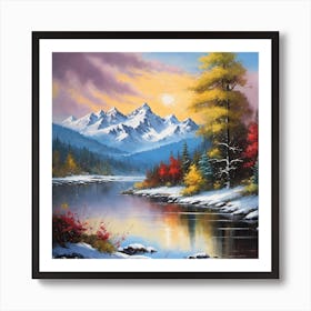 Winter In The Mountains Art Print