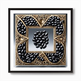 Black Beans In A Frame 1 Art Print