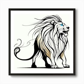 Lion Tattoo 1 Art Print
