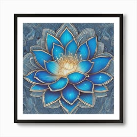 Blue Lotus Art Print