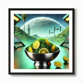 Citrus Infused Micro Algae Scifi Art Print