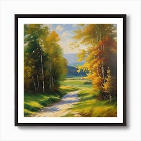 Autumn Road 19 Art Print