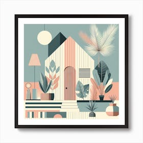 Scandinavian style, Tropical paradise Art Print