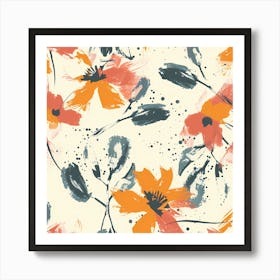 Orange Flowers Art Print