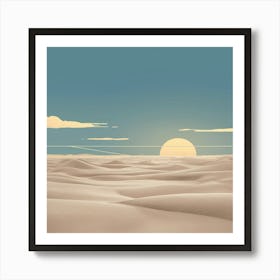 Sunset In The Desert Art Print