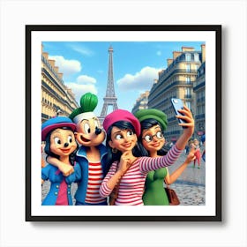 Disney'S Eiffel Tower Art Print