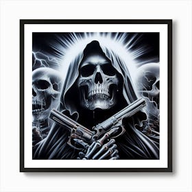 Death Skeletons Art Print