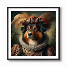 Portrait Of A Dog Art Print