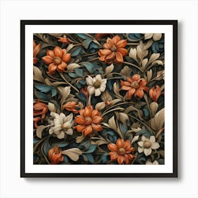 Floral Wallpaper 2 Art Print