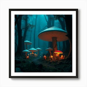 Mushroom Forest 14 Art Print