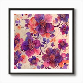 Purple Flowers Art Print