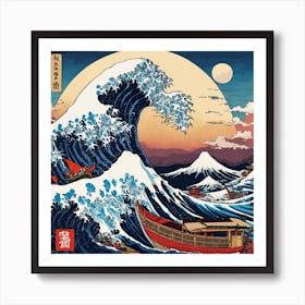 Great Wave Off Kanagawa 7 Art Print