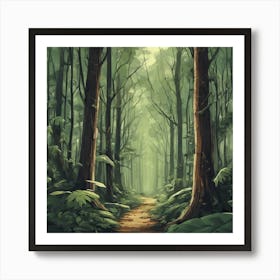 Path In The Forest Art Print