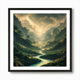 River In The Mountains 21 Art Print