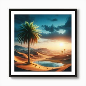 Oasis Sunset 1 Poster