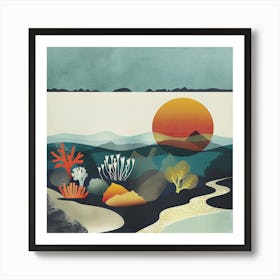 'Sunset In The Desert' Art Print