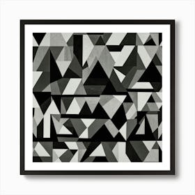 Black and White Abstract Art 166 Art Print