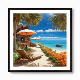 Beach Scene 7 Art Print