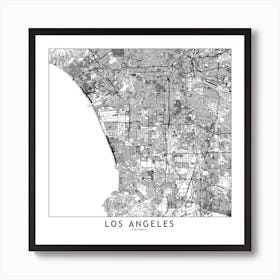 Los Angeles Map Art Print I