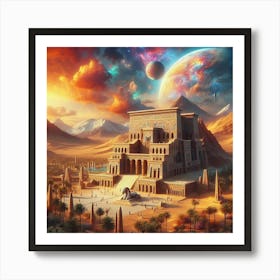 Egyptian City 2 Art Print