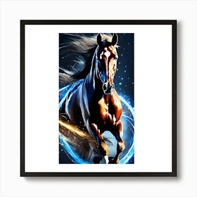 Horse Running Art Print