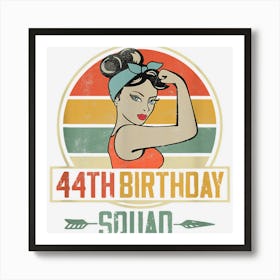 Vintage 44th Birthday Squad Arrow Decor Awesome Since 1978 Art Print