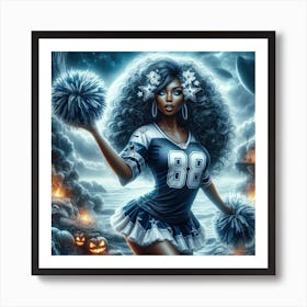 Halloween Cheerleader Art Print