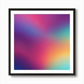 A smooth abstract gradient with vibrant colors transitioning seamlessly from one shade to another. The artwork should be modern, minimalistic, and visually striking, with an emphasis on color harmony Art Print