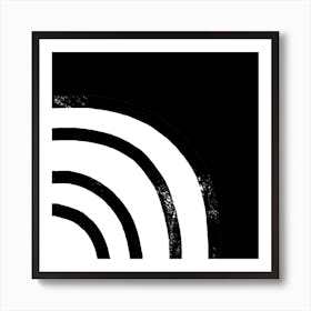 Black And White Abstract Painting 3 Art Print