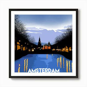 Amsterdam | Vintage Style Travel Poster Art Print