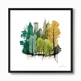 Cityscape.A fine artistic print that decorates the place. 1 Art Print