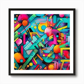 Abstract Colorful Abstract Background Art Print